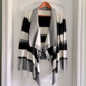 Cardigan Black Gray Cream sz L